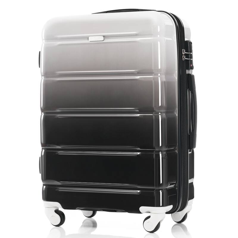 Luggage Set of 3, ABS+PC Hard Shell Carry-on Suitcases with Cup Holder and USB Port & Spinner Wheels, for Men Women Travel