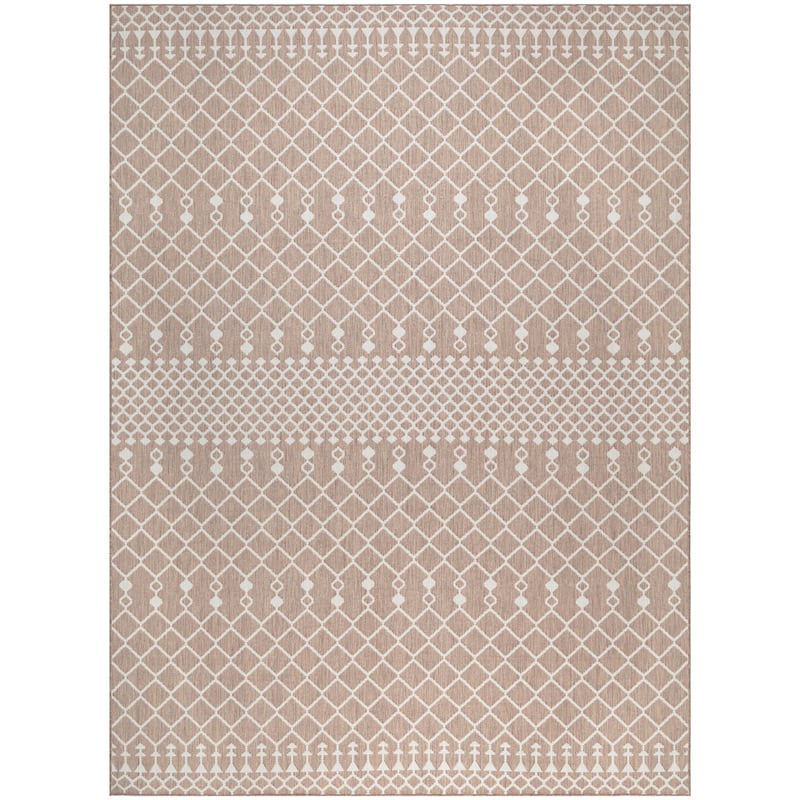 Nourison Selerno Indoor/Outdoor Moroccan Area Rug. - 9'x12' - Beige