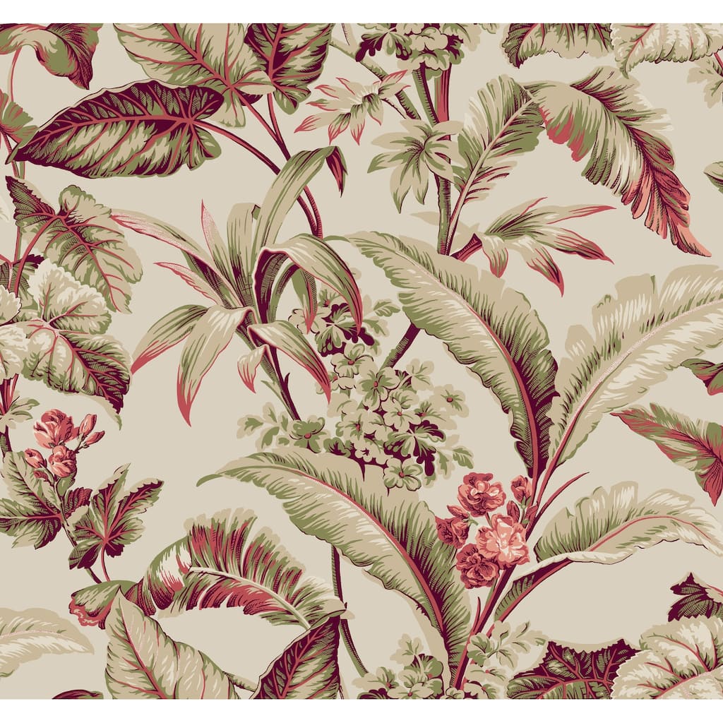 Ronald Redding Mystic Isle Taupe Wallpaper