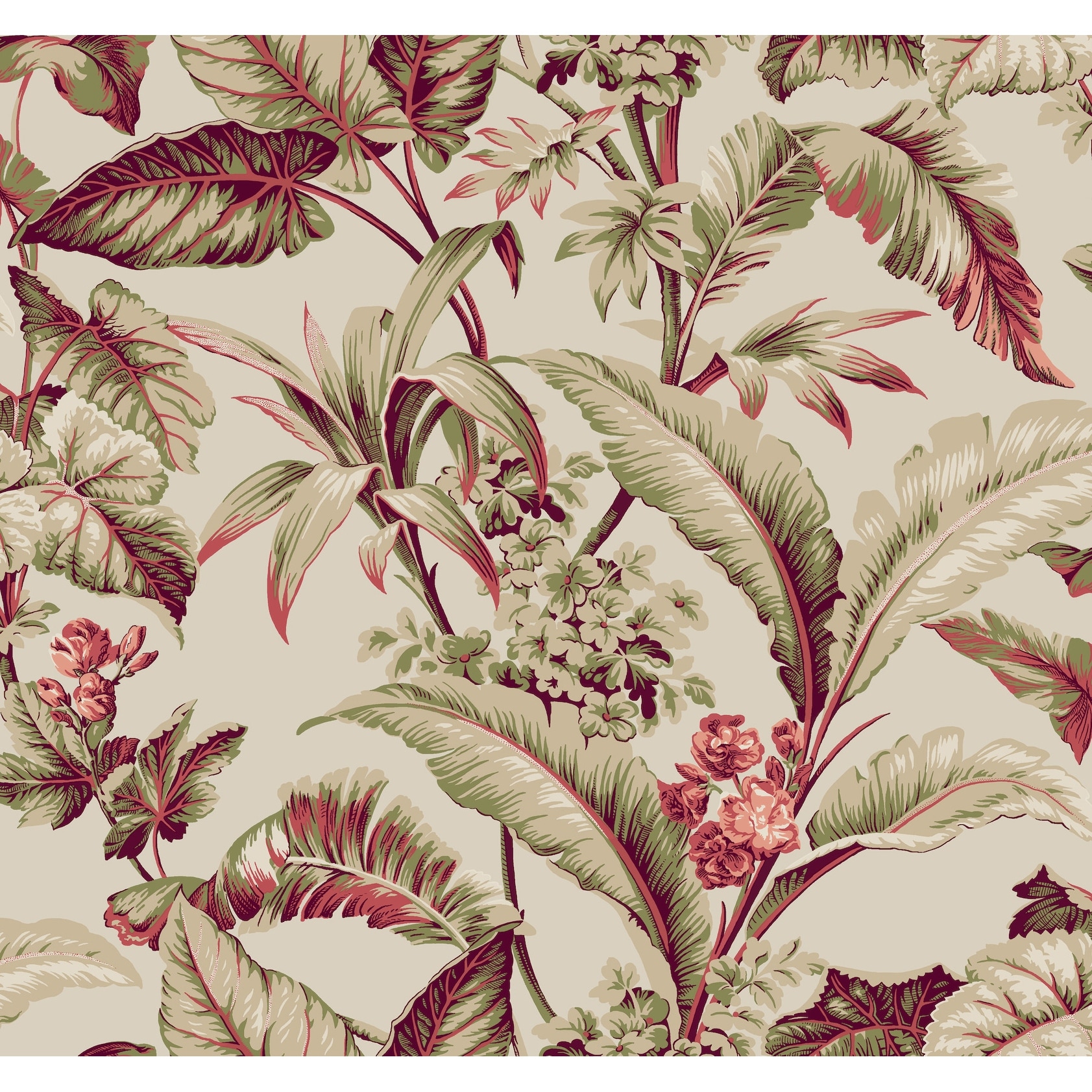 Ronald Redding Mystic Isle Taupe Wallpaper