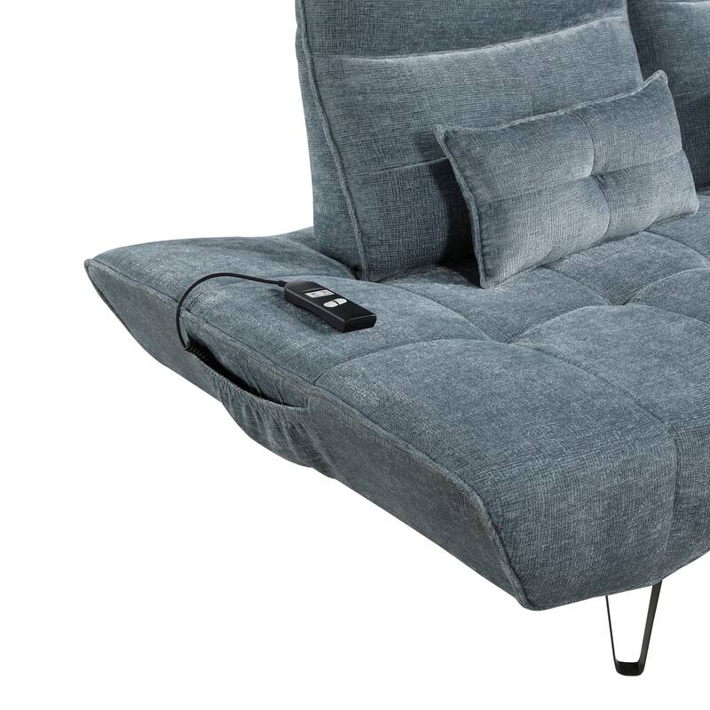 Gandra Chenille Sofa with Power Adjustable Seat Depth