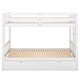 preview thumbnail 8 of 16, Twin Over Pull-out Bunk Bed with Trundle, Wooden Twin Over Twin/Double Twin Bunk Bed, Extendable Bunkbeds w/Ladder & Safety Rail