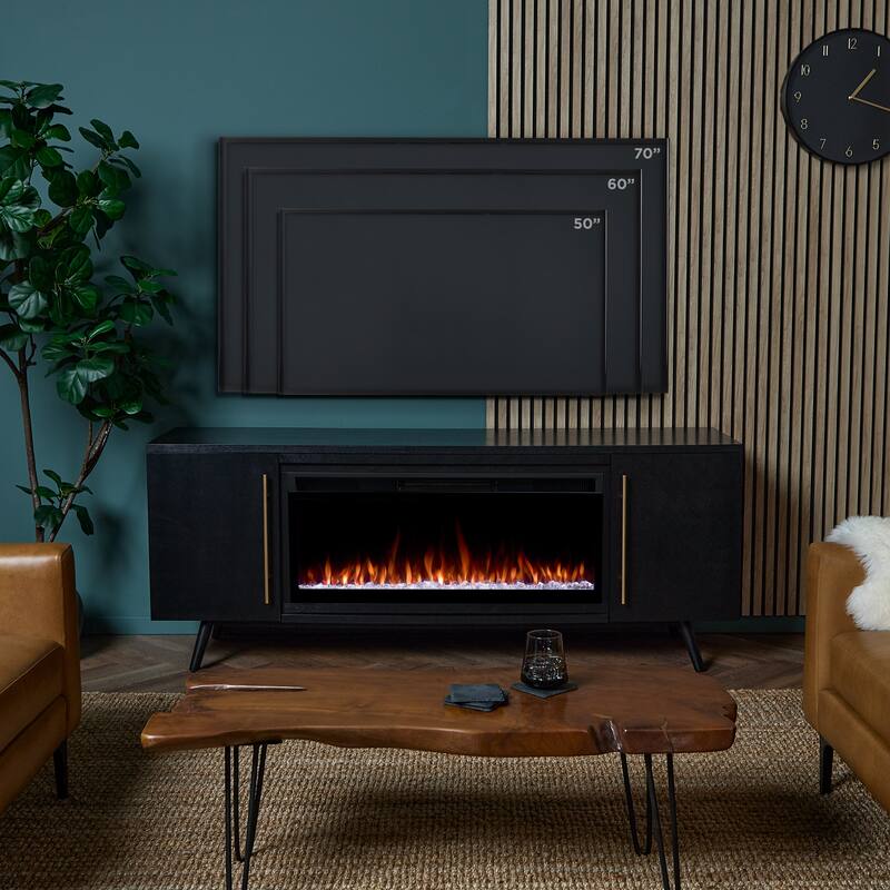 Morris 72" Smart Landscape Electric Fireplace TV Stand by Real Flame