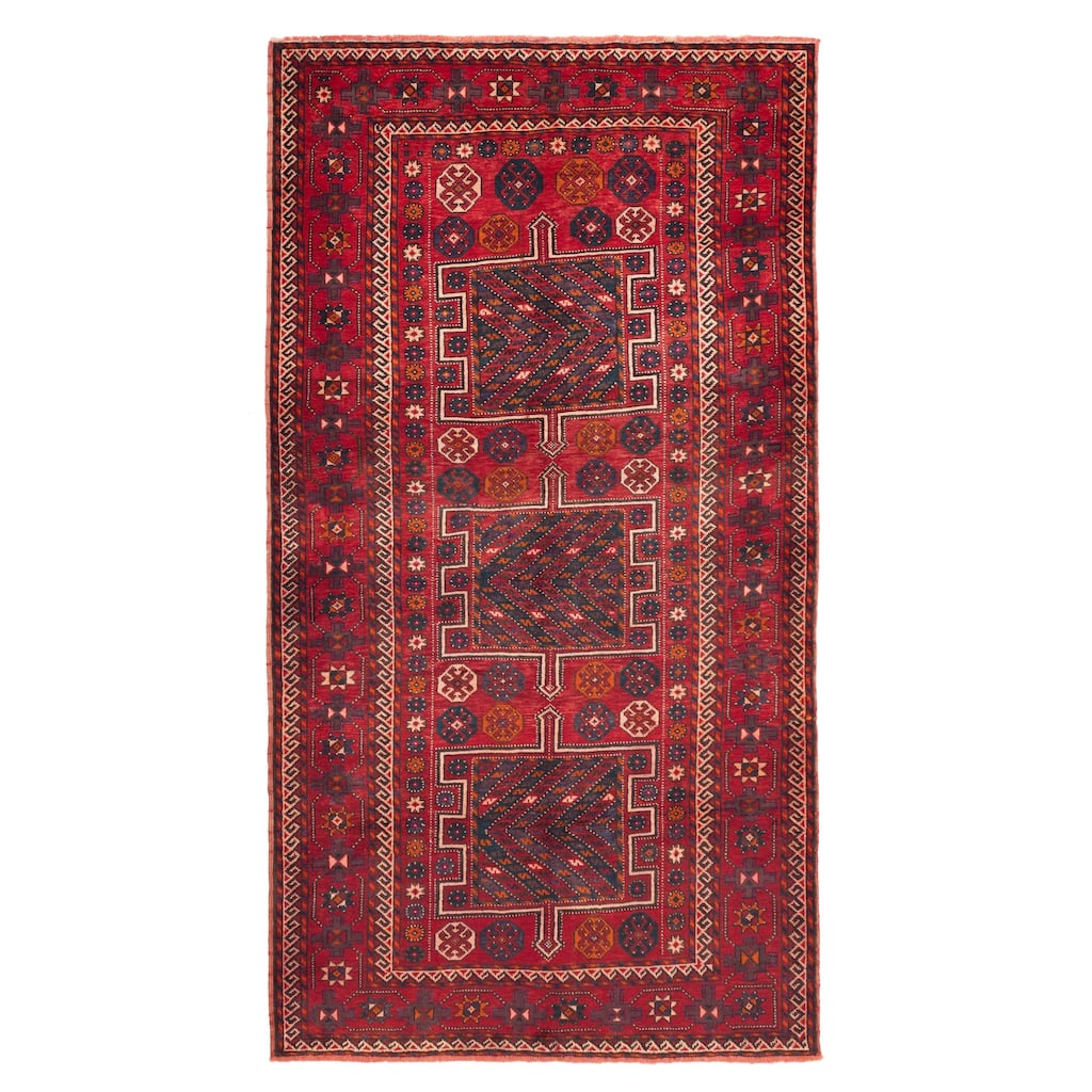 ECARPETGALLERY Hand-knotted Konya Anatolian Red Wool Rug - 5'2 x 9'7