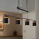 preview thumbnail 2 of 5, Collin Matte Black Adjustable Height 4-Cylinder Pendant Light by iNSPIRE Q Modern