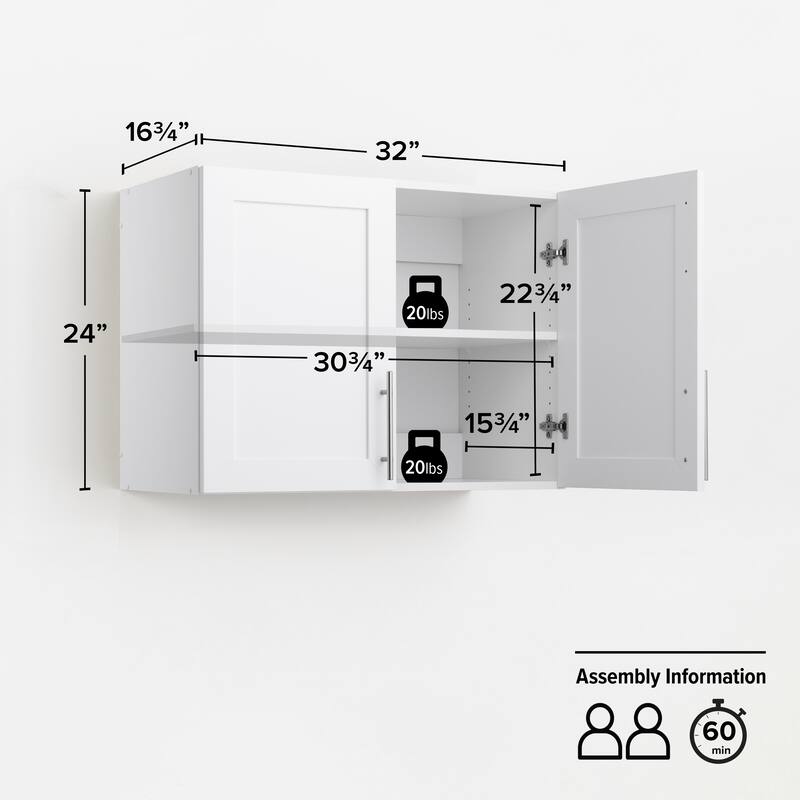 Prepac Elite 6 Piece Storage Cabinet Set with Panel Doors 16.75" D x 96" W x 89" H - 96 in W x 89 in H x 16.75 in D