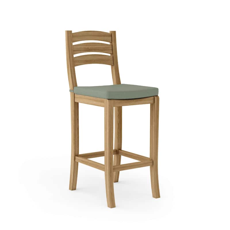 Mandalay Teak Outdoor Bar Stool - N/A