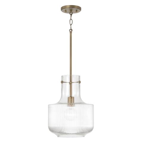 Nyla 1-light Pendant w/ Clear Fluted Glass