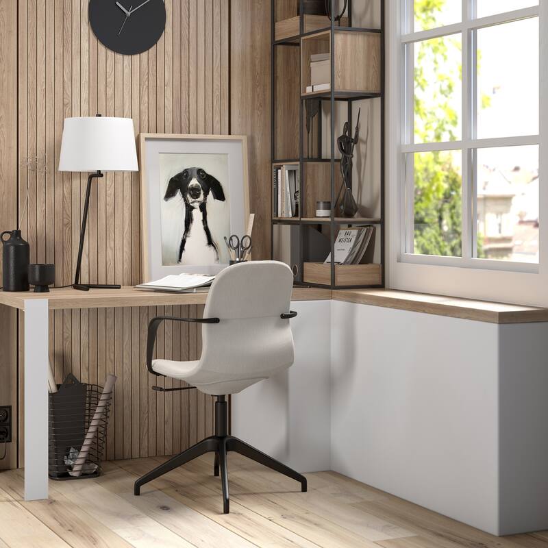 Markos 28.5" Tall Tilted Table Lamp with Fabric Shade