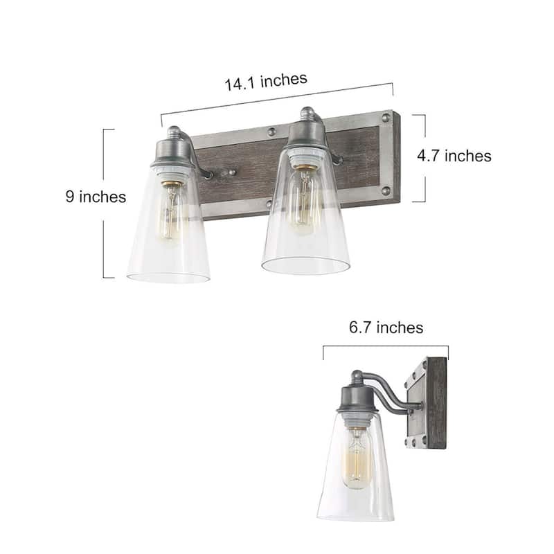Carbon Loft Antique Bathroom Vanity Silver Linear Wall Sconce