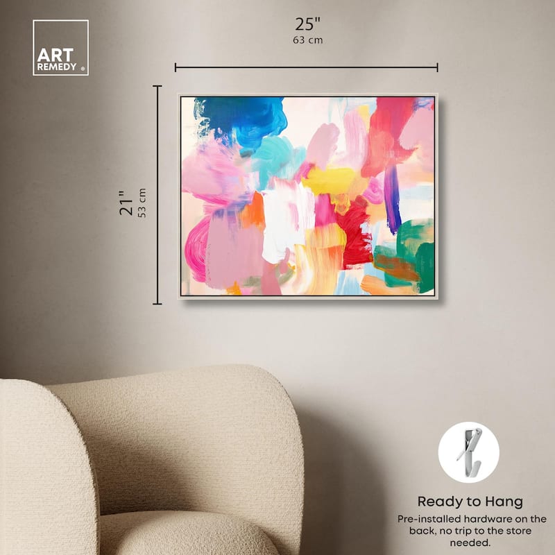 Pastel Riot II Colorful Canvas by Art Remedy