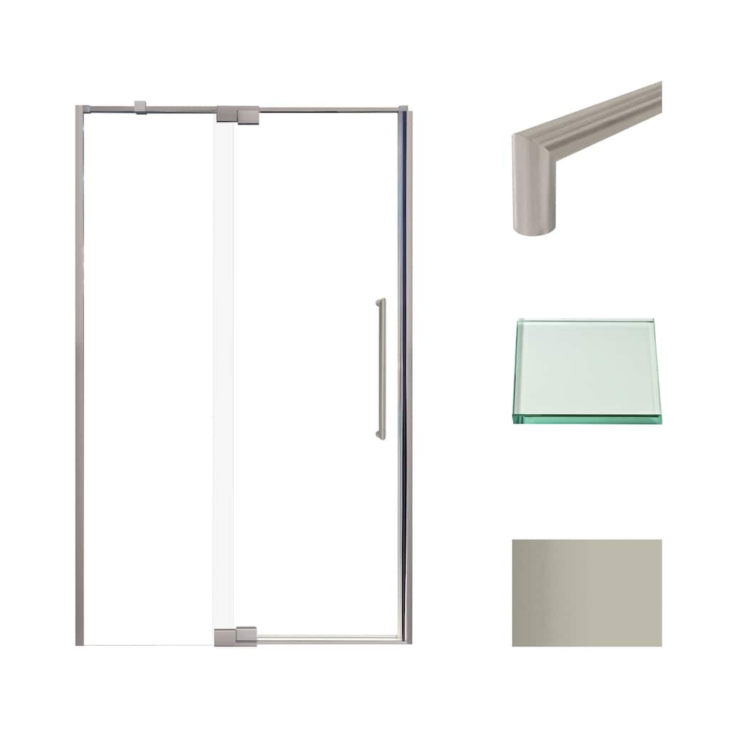 Transolid IPD487610C-T 76" High x 48" Wide Pivot Semi Frameless Shower