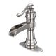 preview thumbnail 32 of 36, Vibrantbath Waterfall Bathroom Sink Faucets Deck Mount Lavatory Only Faucet - Brushed Nickel