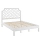 preview thumbnail 7 of 11, Flora White Lattice Headboard Queen Platform Bed by iNSPIRE Q Classic