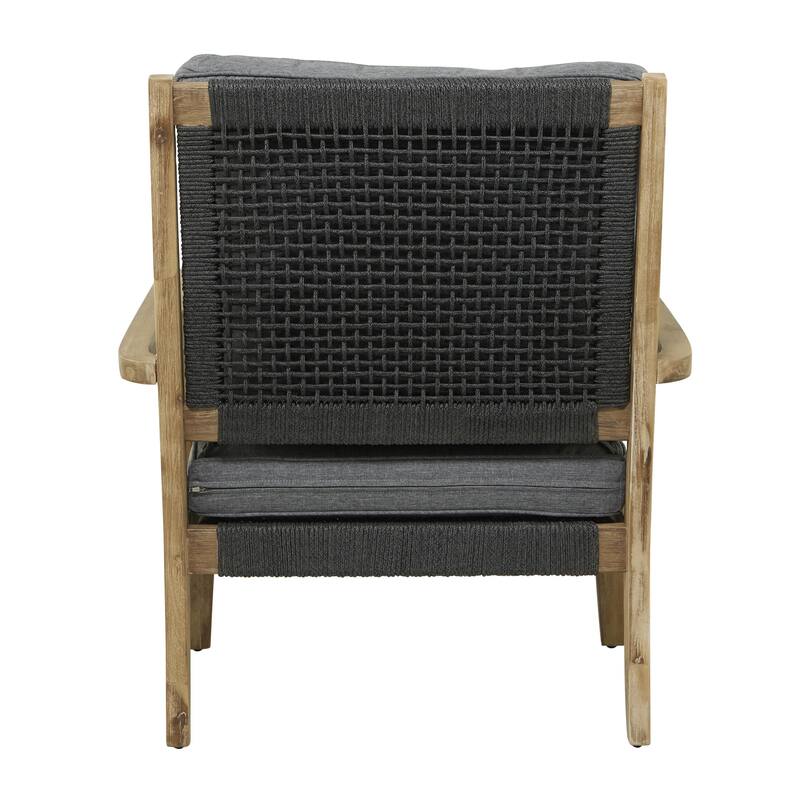 Dark Grey Wood Contemporary Outdoor Sofa or Chair