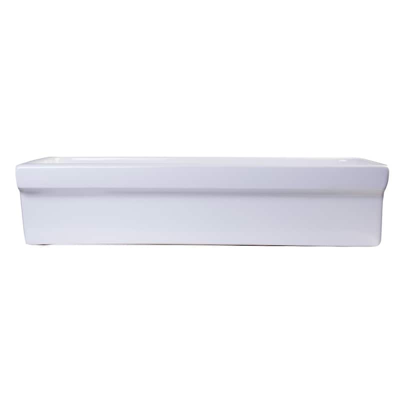 ALFI brand White Fireclay 36-inch Above-mount Trough Bath Sink