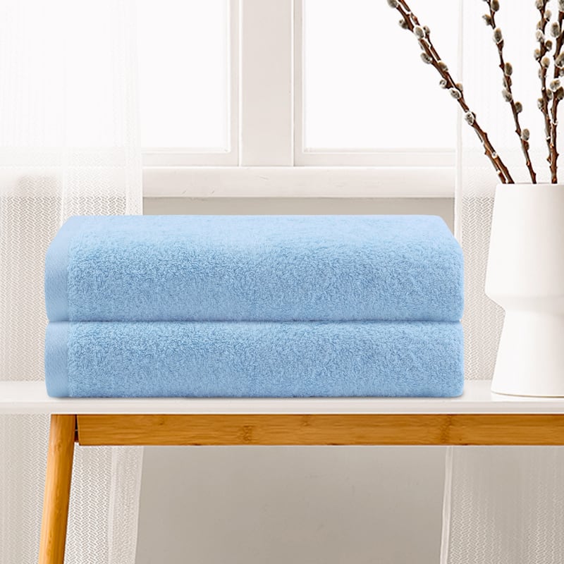 2 Pack Bath Towels, Quick Drying and Highly Absorbent Bath Towels Cotton Thick Towels for Bathroom 28" x 56"