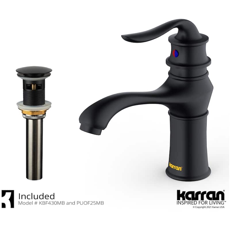 Karran USA KBF430 Dartford 1.2 GPM Single Hole Bathroom Faucet with