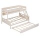 preview thumbnail 13 of 16, Bunk Bed with Trundle and Storage, Safety Guardrails for Kids
