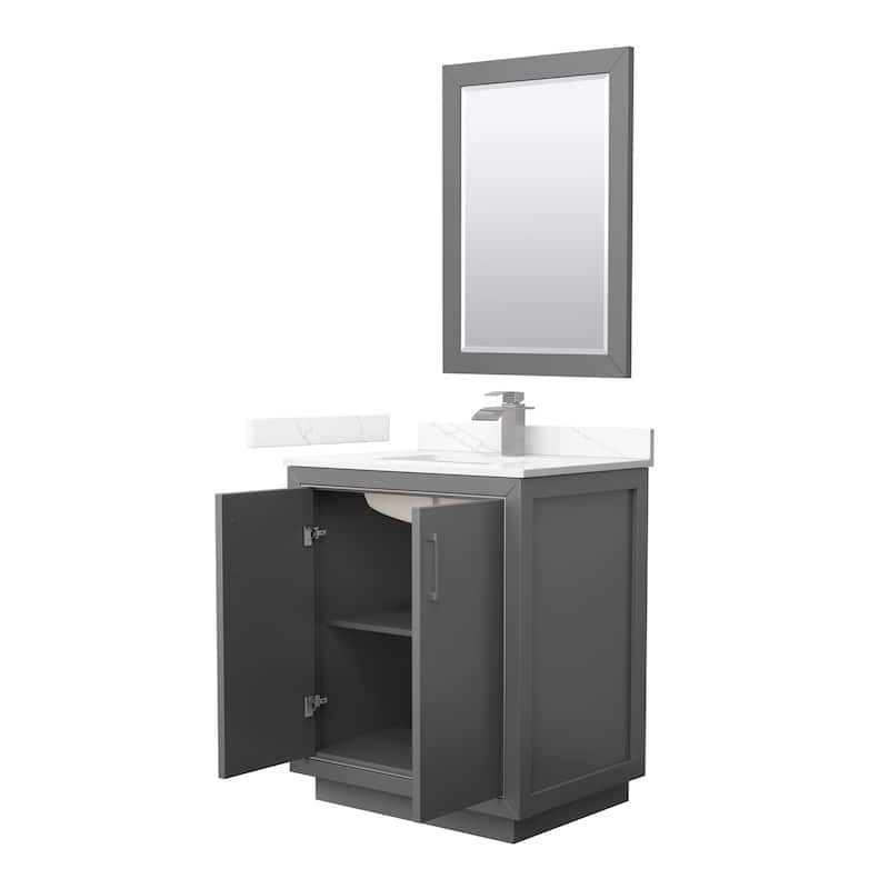 Wyndham Collection WCF111130S-QTZ-UNSM24 Icon 30" Free Standing Single