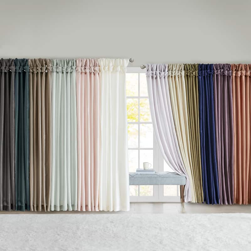 Madison Park Natalie Twisted Tab Lined Single Curtain Panel