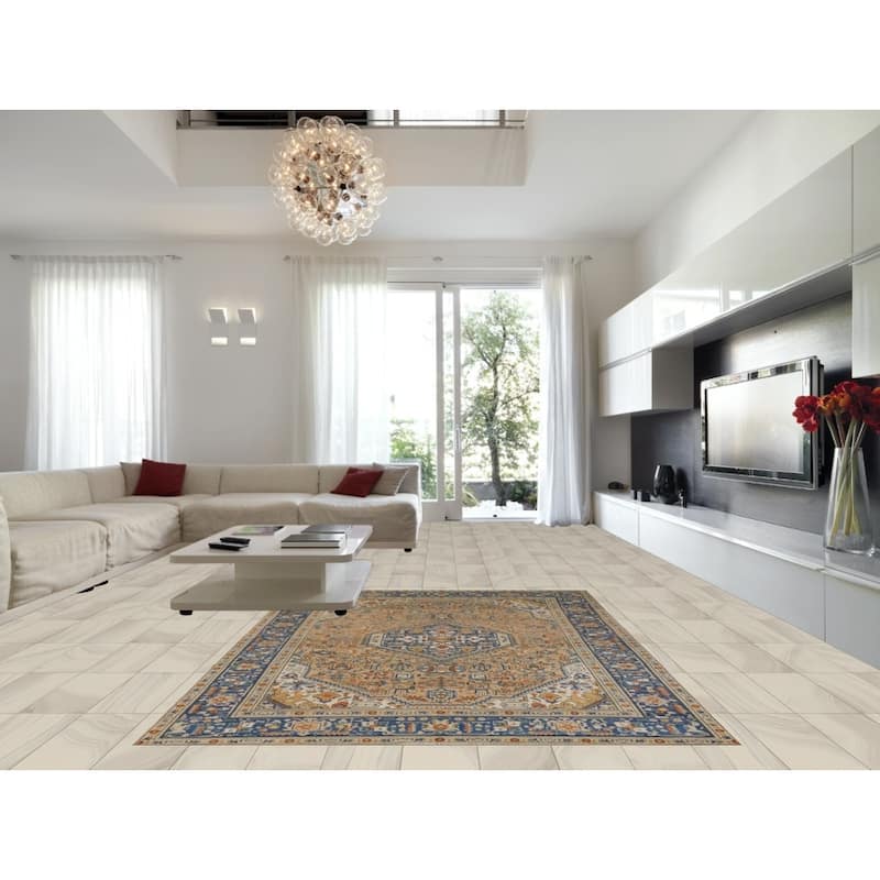 Hand Knotted Oriental 100% Wool Carpet Traditional Geometric Brown Tabriz Area Rug - 11' 0'' X 7' 11''