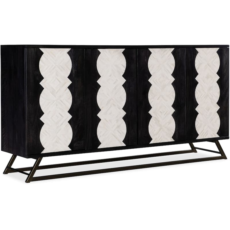 Hooker Furniture 7228-85087-99 Moroccan Modern 72" Wide Mango Accent - Black