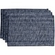 preview thumbnail 1 of 2, Sweet Home Collection Two Tone Cotton Woven 13x19 Placemats (Set of 2, 4, or 6) Set of 4 - Navy