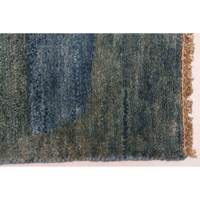 ECARPETGALLERY Hand-knotted Pak Finest Gabbeh Blue Wool Rug - 4'5 x 6'3