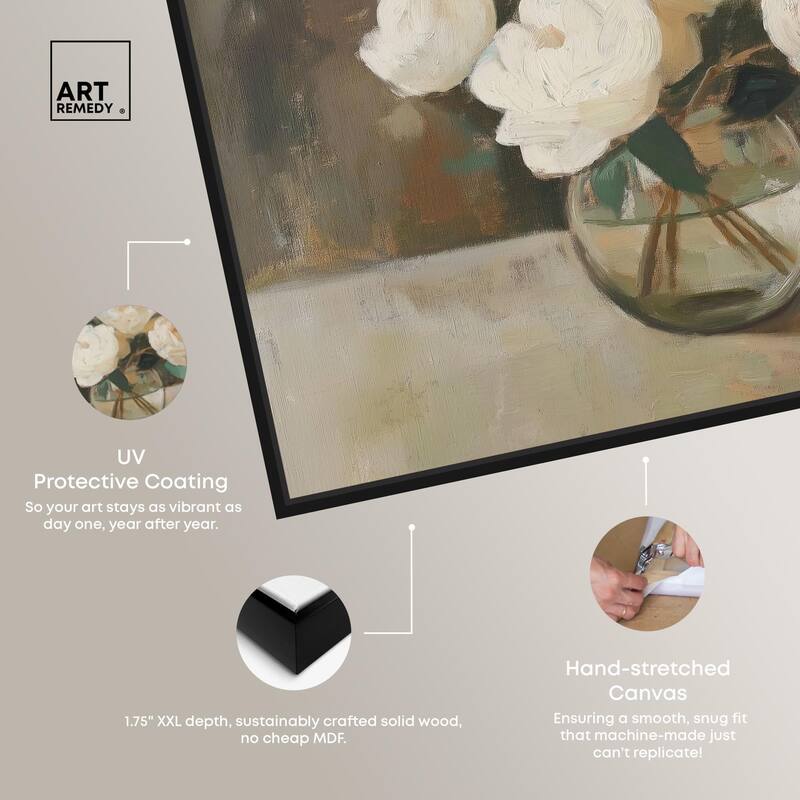 Creamy Cascade Cluster I Canvas by Art Remedy