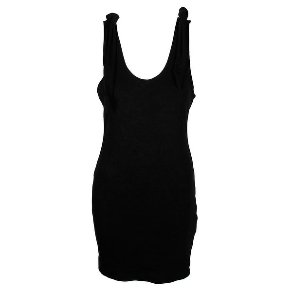 black knit bodycon dress