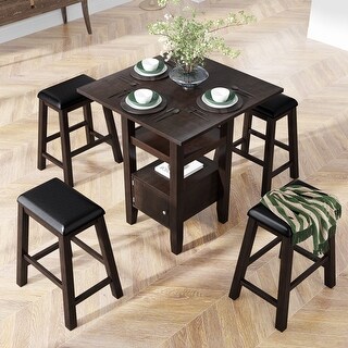 5 Pieces Counter Height Dining Table Set - Bed Bath & Beyond - 34533963