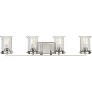 Progress Lighting Winslett 4 Light 33" Wide Bathroom Vanity Light - Bed ...