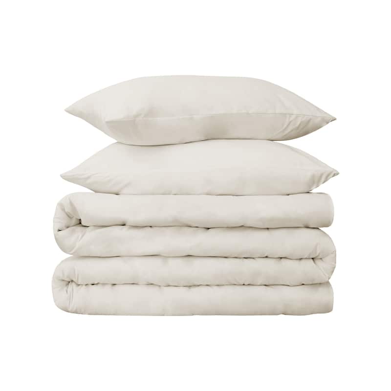 Superior Egyptian Cotton 650 Thread Count Solid Duvet Cover Set