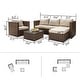 preview thumbnail 9 of 7, Corvus Trey Outdoor 6-piece Aluminum Resin Wicker Sofa Set