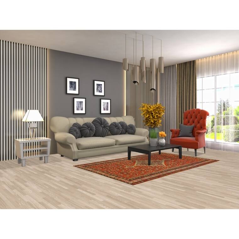 Vegetable Dye Kilim Senneh Antique Persian Rug Hand-Woven Wool Carpet - 4'2" x 6'10"