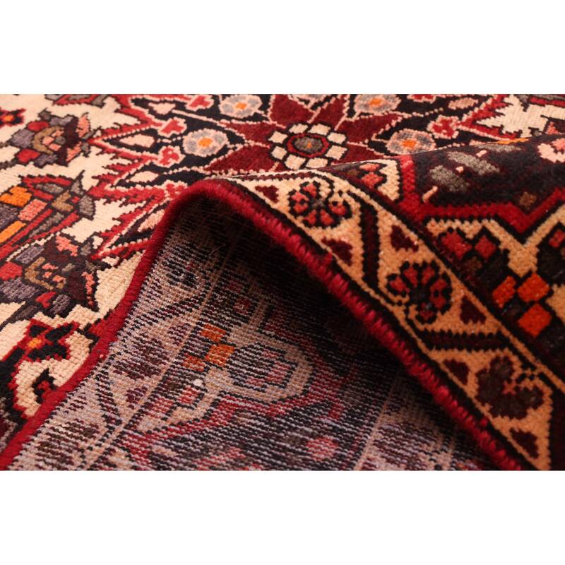 ECARPETGALLERY Hand-knotted Kayseri Vintage Dark Burgundy Wool Rug - 5'1 x 6'11