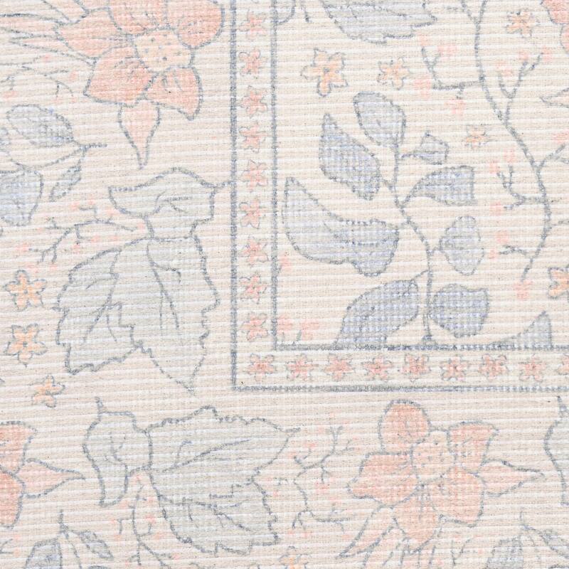 Nourison Botanical Washables Indoor only Textured Floral Area Rug