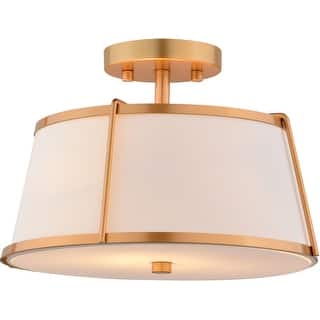 Vaxcel Lighting C0328 Marion 2 Light 13" Wide Semi-Flush Drum Ceiling