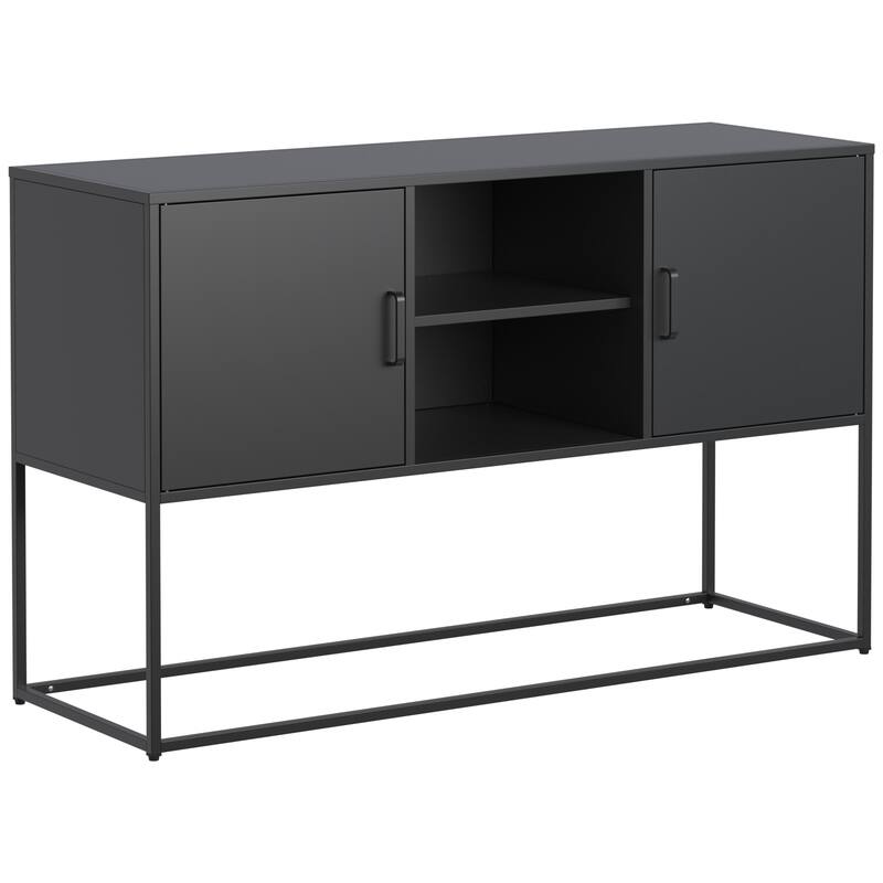Modern Metal Sideboard Buffet with Plenty of Storage Space and Elegant Handles