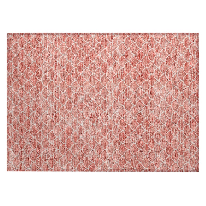 Machine Washable Indoor/ Outdoor Chantille Modern Geo Rug