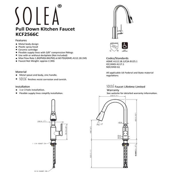 Shop Safavieh Solea Prosper Stainless Steel Dual Function Pull Down Spray Kitchen Faucet 9 3 X 2 1 X 16 Overstock 23536787