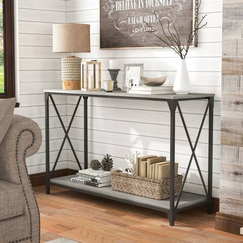 Furniture of America Eltris Grey 47-inch 1-shelf Console Table