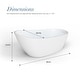 preview thumbnail 17 of 30, Lahore Freestanding Acrylic Soaking Bathtub