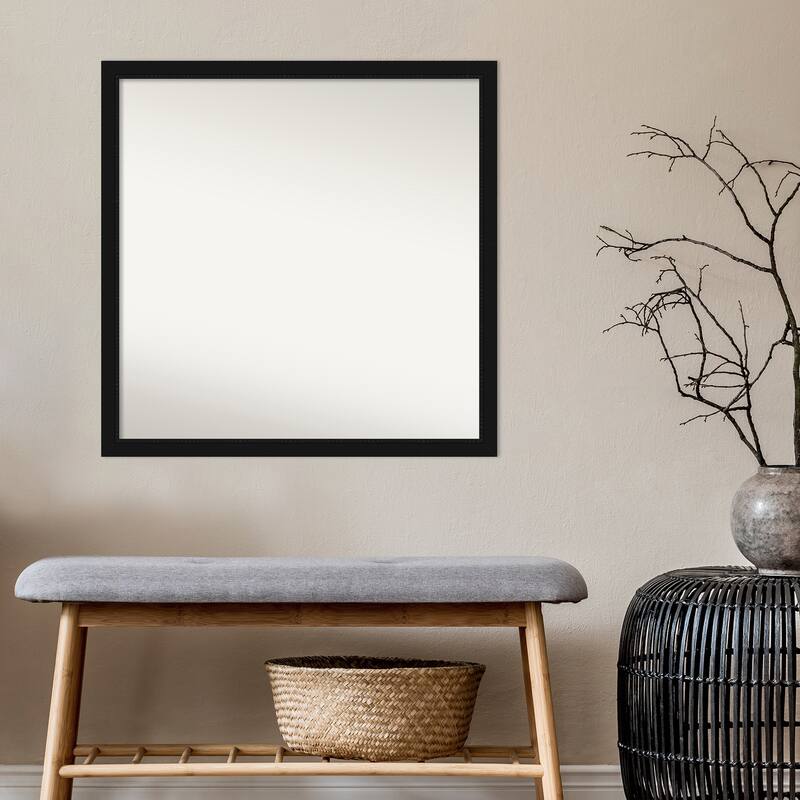 Non-Beveled Wall Mirror - Avon Black Narrow Frame