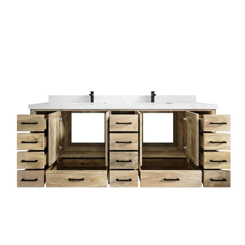 Willow Collections 84 in. W x 22 in. D Malibu Mango Double Sink Bathroom Vanity with Countertop