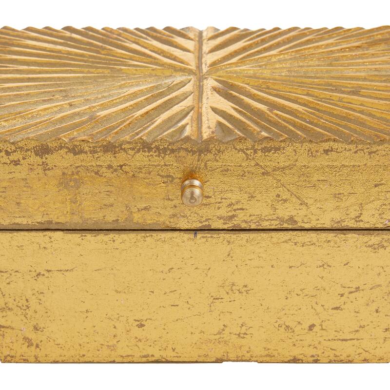 CosmoLiving by Cosmopolitan Wood Contemporary Boxes Wood 4 x 10 x 6 - S/2 10", 8"W