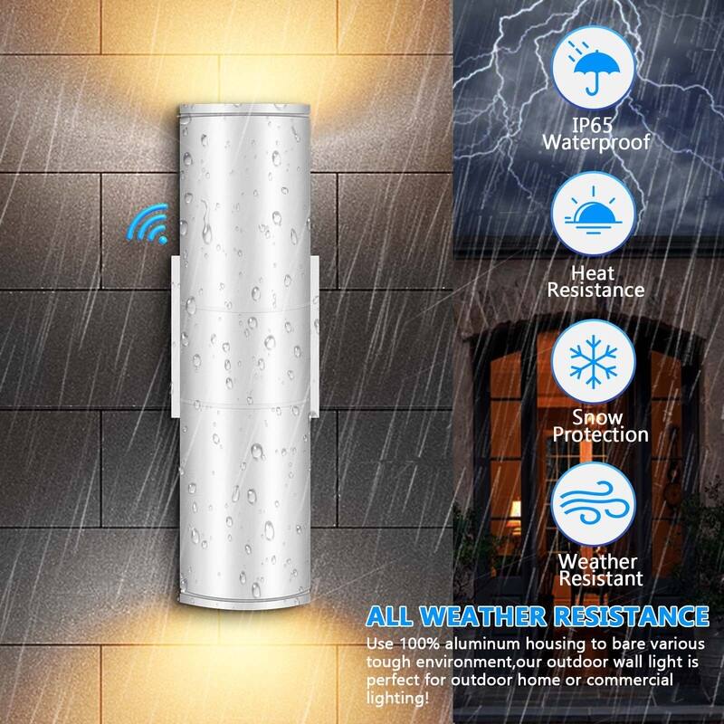 Dusk to Dawn Outdoor Lighting Sensor Wall Lights, IP65 Waterproof Aluminum for Porch Patio etc