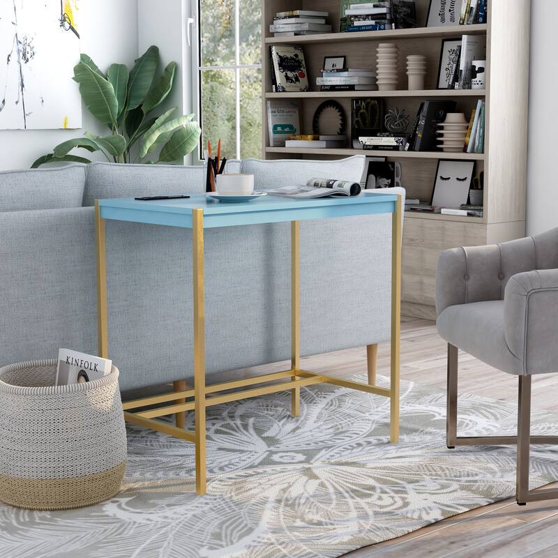 Belzie Modern 30-inch Steel Computer Desk with USB Ports by Furniture of America