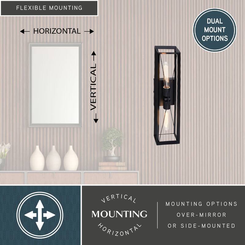 Vaxcel Lighting W0538 Milton 2 Light 5" Tall Wall Sconce